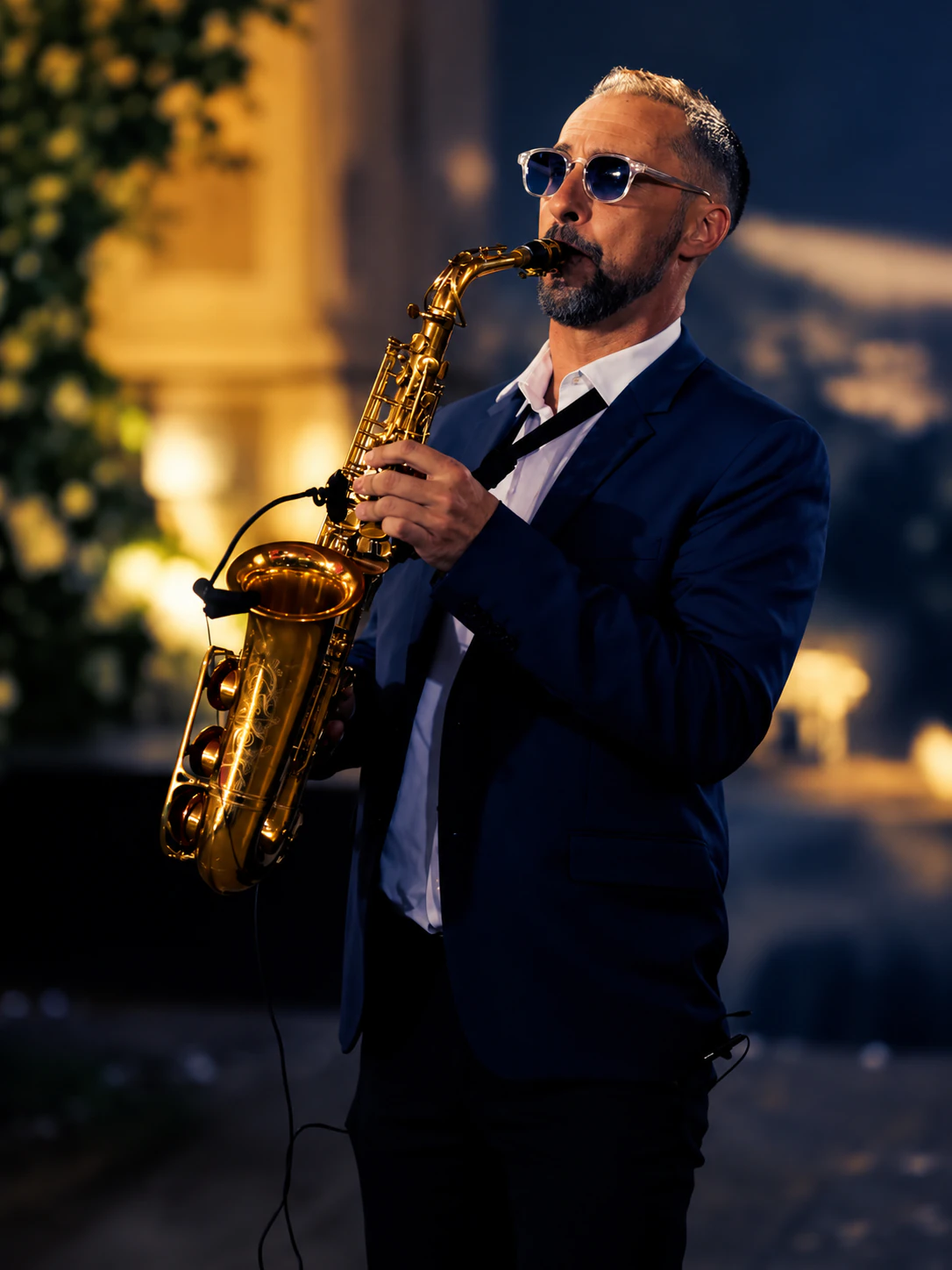 Tom Sax en portrait nocturne intense sur scène
